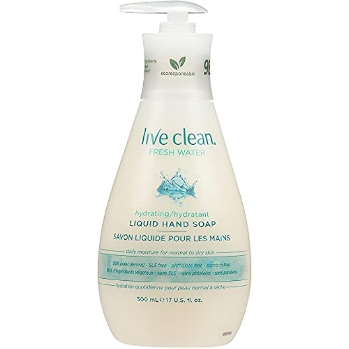 Live Clean FRESH WATER HYDRATING LIQUID HAND SOAP, 500 ML - Image 1